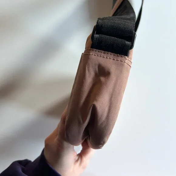 BAGGU Cocoa Light Brown Nylon Crossbody Camera Bag - Picture 6 of 9